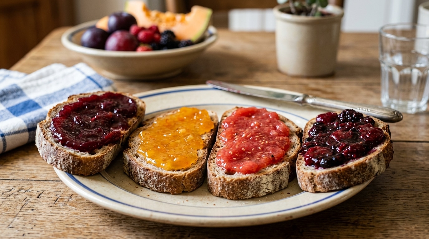 Aux Fourneaux 4 Confitures Dete Aux Prunes Melon Pasteque Et Fruits Rouges Pour Des Tartines Qui Sentent Encore Le Soleil En Hiver Featured