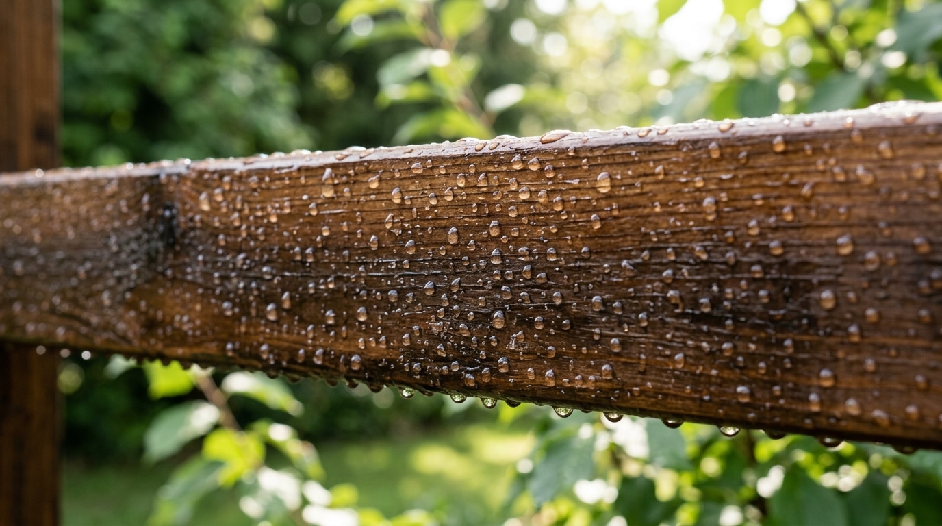 Fini La Lasure Repassee A Laveugle Sur La Pergola En Bois Le Geste De Trente Secondes Que Font Les Menuisiers Avant Les Pluies Featured