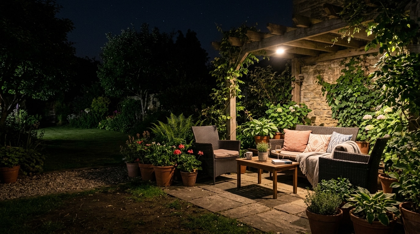 Fini Le Projecteur Blanc Braque Sur La Terrasse Les Decorateurs Eclairent Lexterieur Autrement Featured