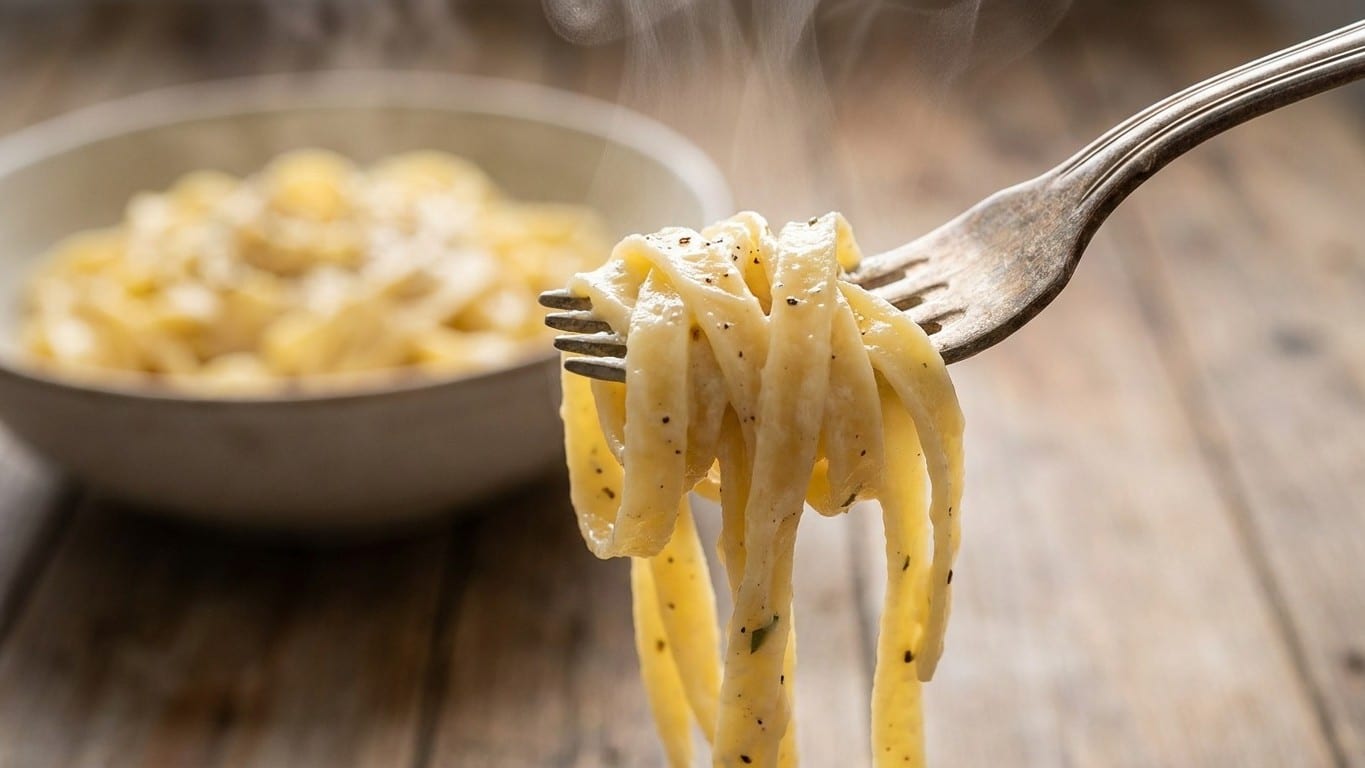 J'ai cuit mes pâtes dans deux fois moins d'eau juste pour tester : la sauce a pris toute seule, sans une goutte de crème