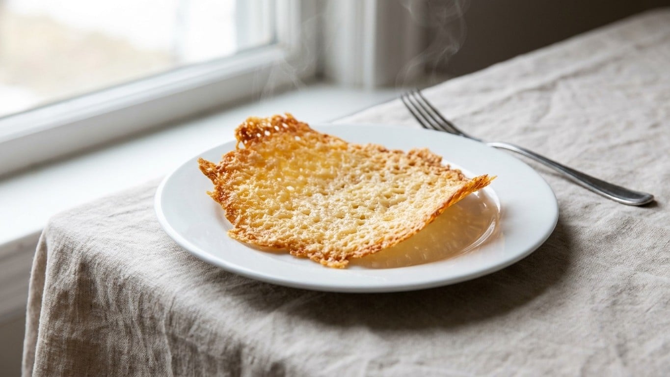 J'ai posé de petits tas de parmesan râpé dans une poêle sans une goutte d'huile : ce que j'ai décollé trois minutes plus t...