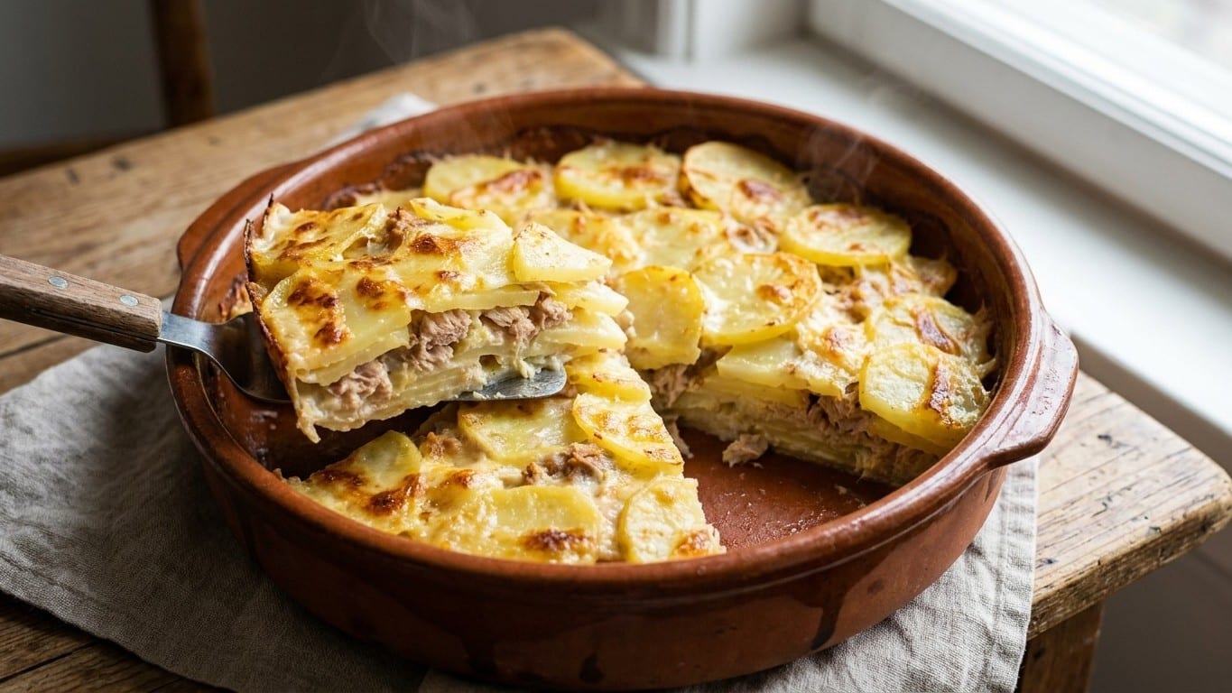 J'ai précuit mes rondelles de pommes de terre dans du lait juste pour tester : mon gratin de thon n'a plus jamais revu la ...