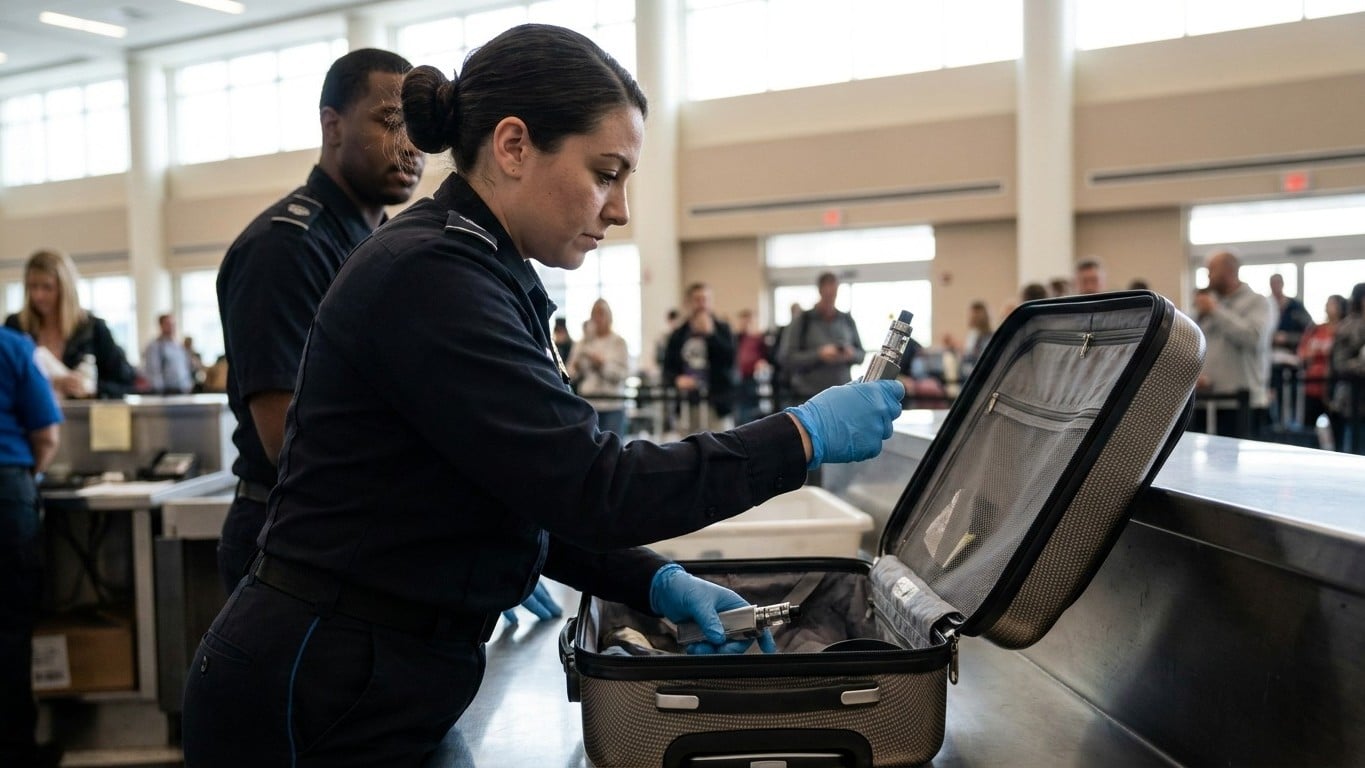J'avais laissé ma cigarette électronique au fond de ma valise enregistrée : à l'embarquement, on est venu me chercher pour...