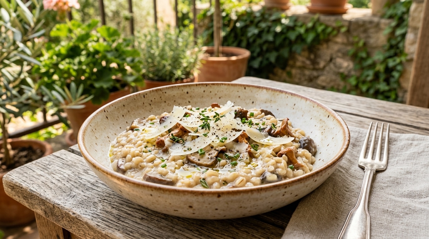 Jai Remplace Le Riz De Mon Risotto Par De Lorge Un Soir Je Nai Jamais Eu Un Plat Aussi Cremeux Dans Mon Assiette Featured