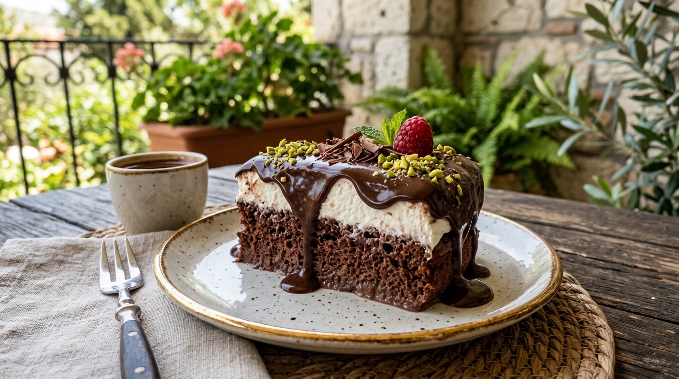 Je Ne Comprends Pas Pourquoi Je Membetais Avant Ce Gateau Turc Au Chocolat Simbibe Tout Seul Et Fond Litteralement En Bouche Featured