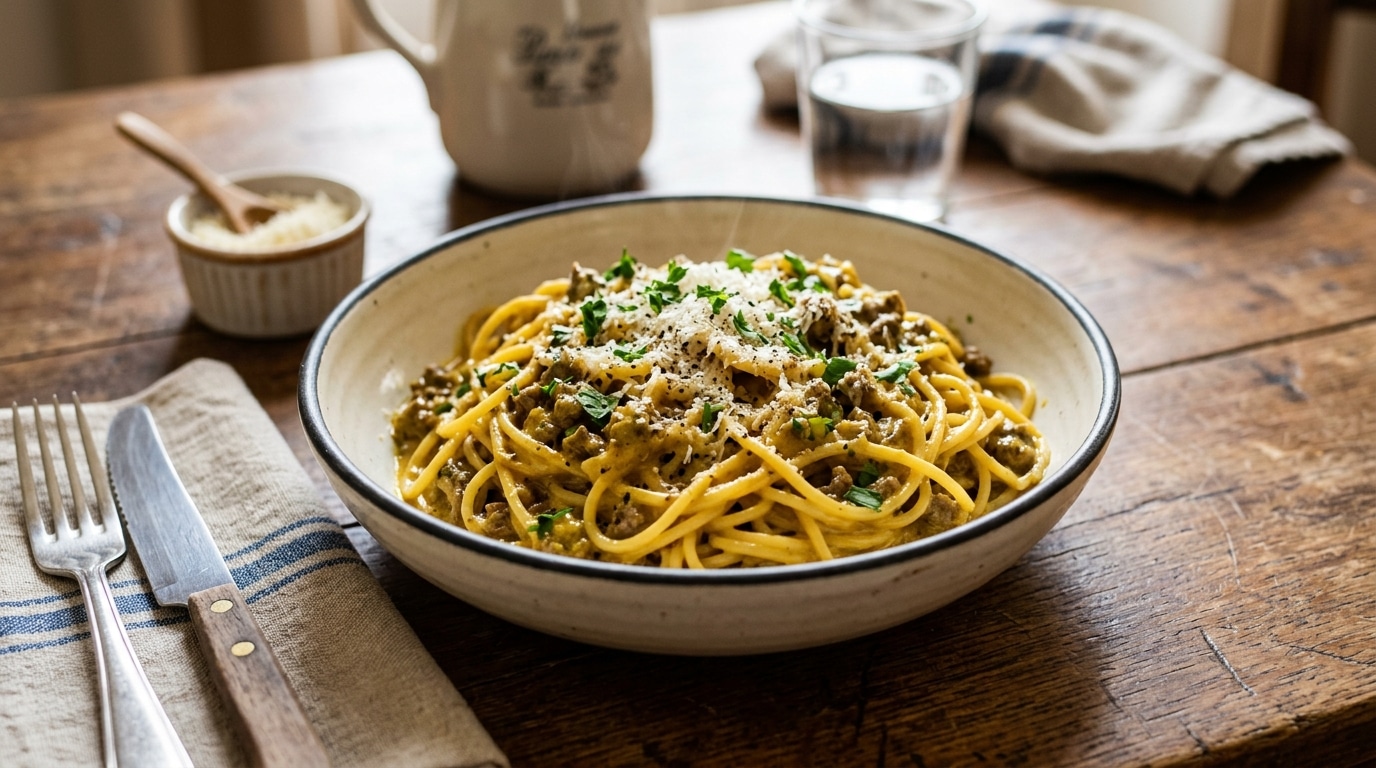 Je Ne Pensais Pas Quun Plat Aussi Simple Pouvait Sentir Aussi Bon Ces Spaghettis Au Curry Ont Change Tous Nos Diners De Semaine Featured