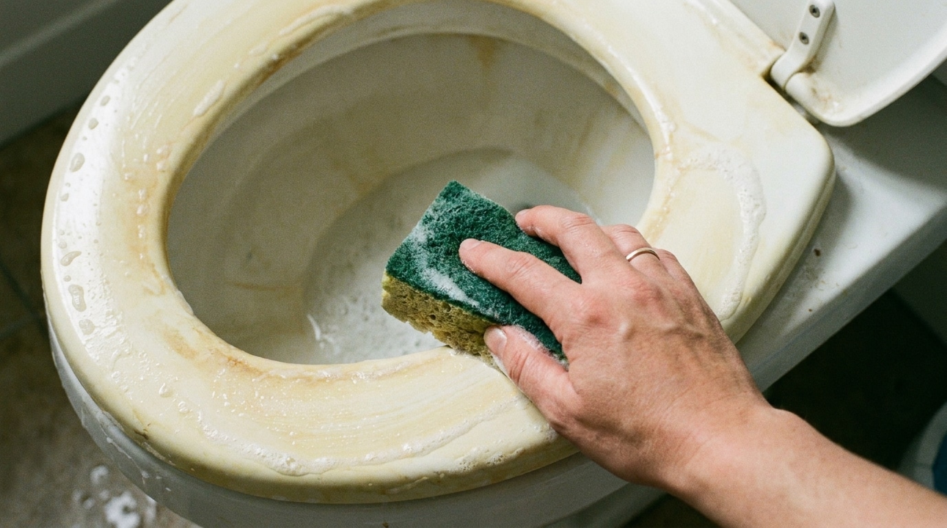 Je Pensais Ma Lunette De Wc Bonne Pour La Poubelle A Cause Du Jaunissement Un Agent Dentretien Ma Montre Ce Qui La Reblanchit En Une Nuit Featured