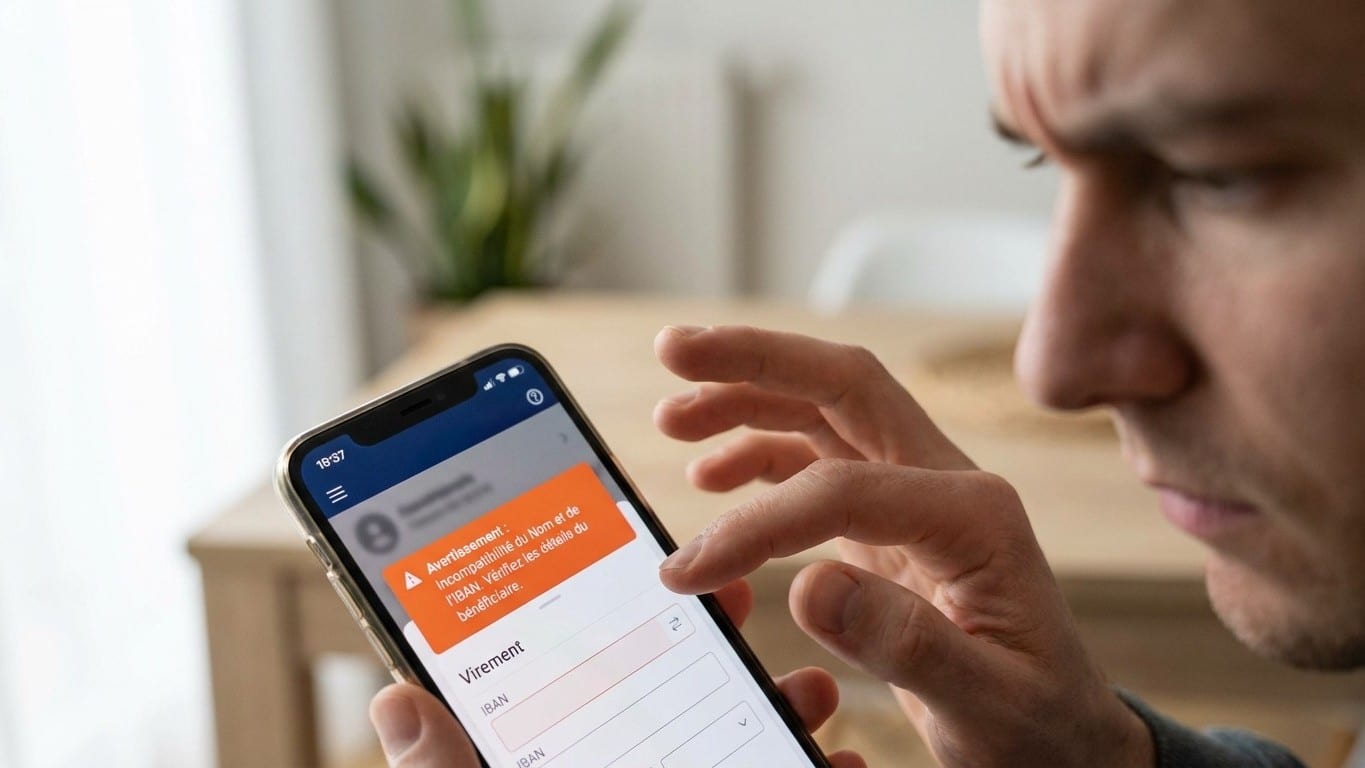 L'alerte « le nom ne correspond pas à l'IBAN » n'empêche plus rien : ce que déclenche vraiment le clic qui la fait dispara...