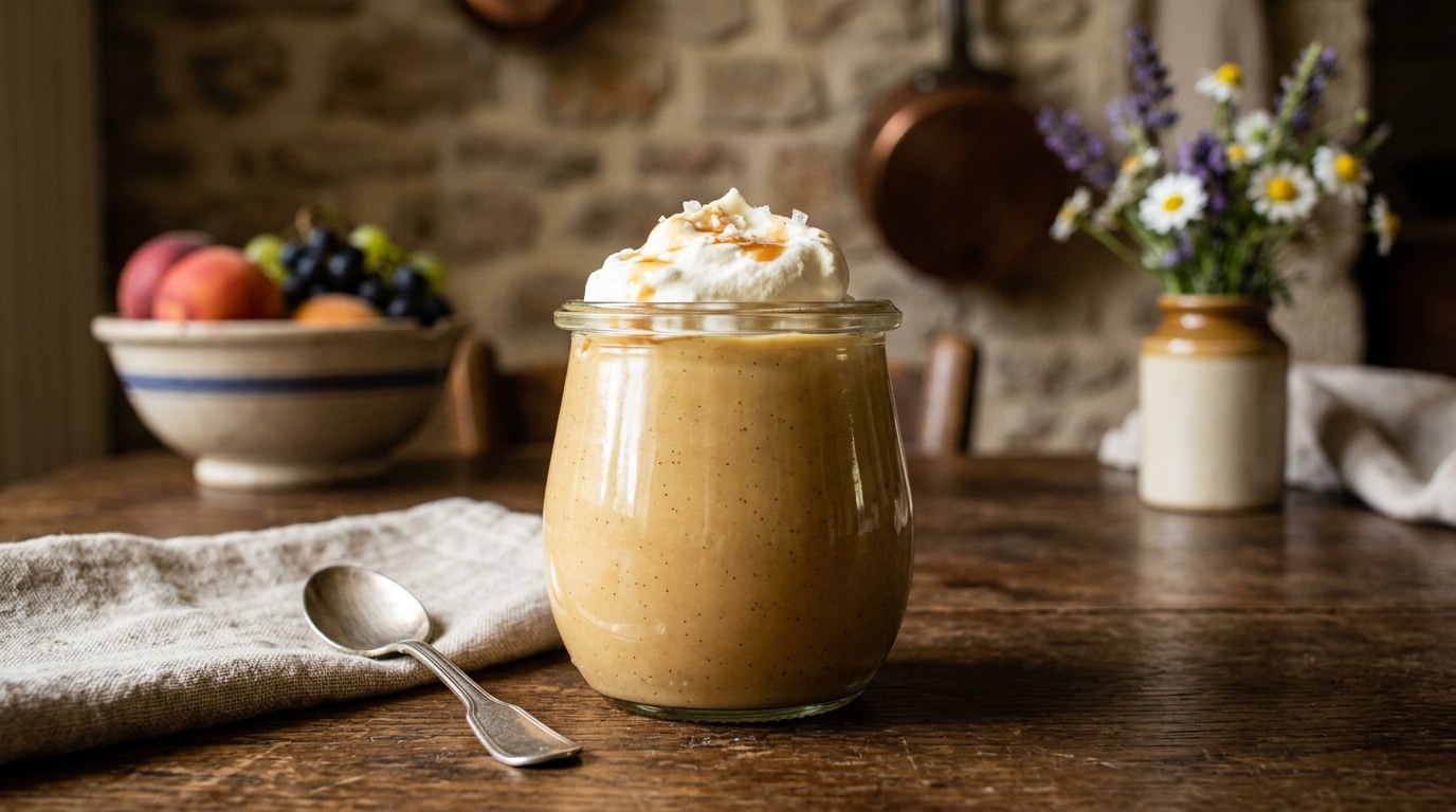 Ma Petite Fille Ma Servi Un Liegeois Maison Au Caramel Au Beurre Sale Je Navais Pas Mange Ca Depuis Les Pots En Verre De Mon Enfance Featured