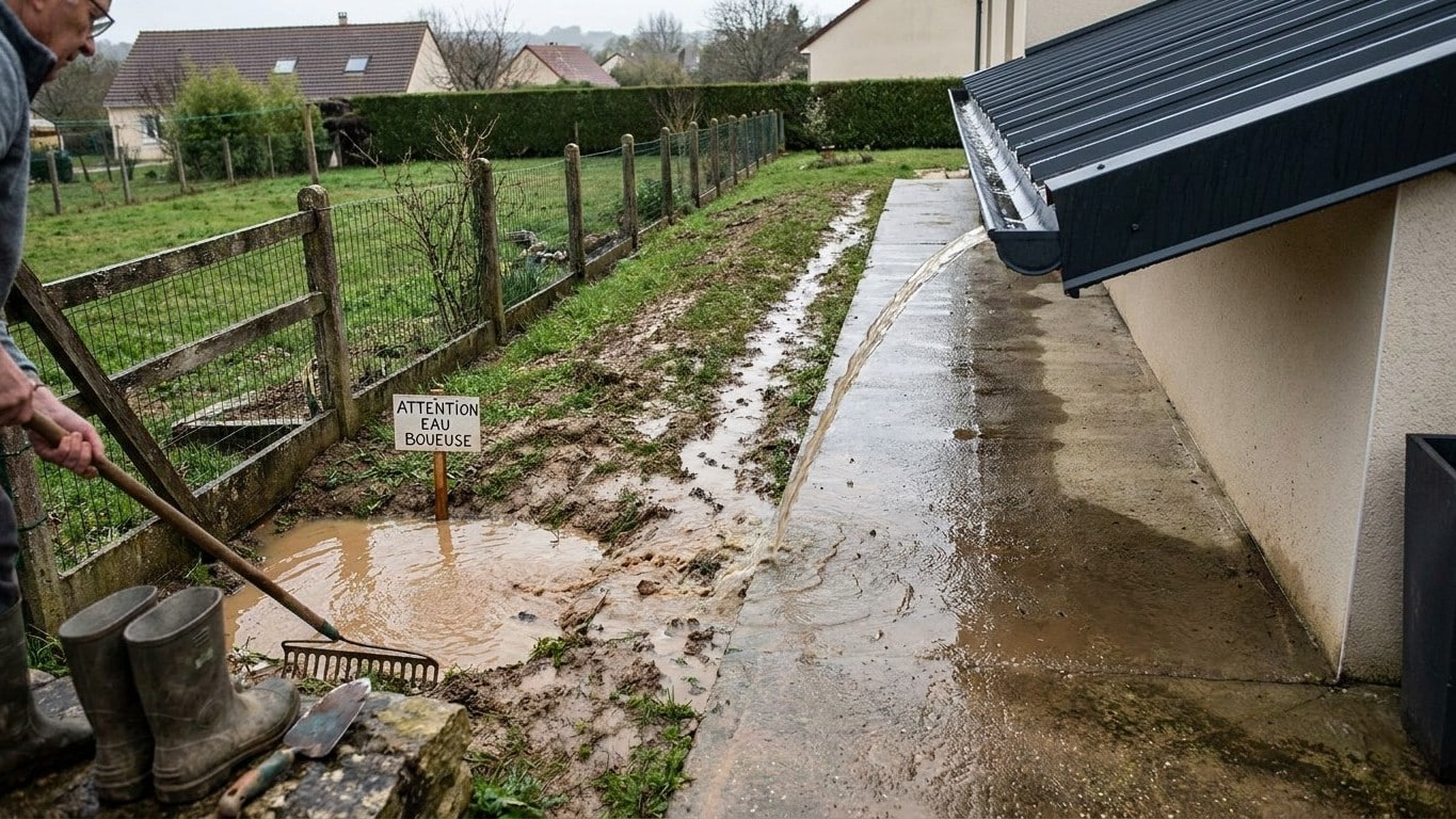 On s'obstine tous à réclamer au voisin du haut la réparation du garage inondé, alors que c'est un seul aménagement dans so...