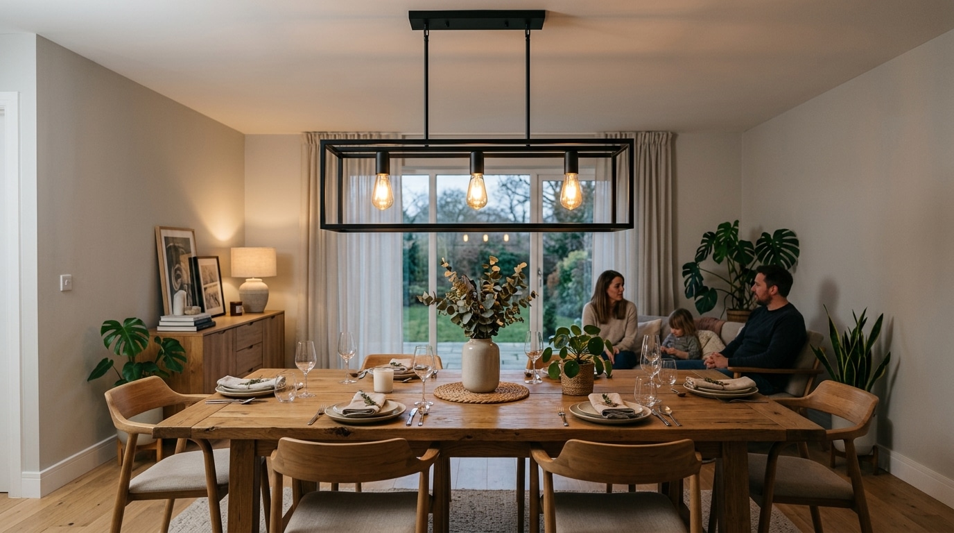 Plus Personne Ne Pose De Plafonnier Rond Au Dessus De La Table A Manger Voici Ce Qui Le Remplace En 2026 Featured