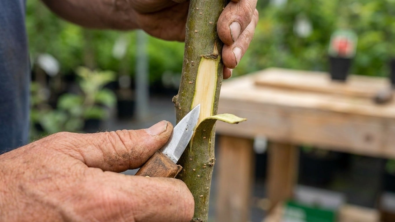 Pourquoi les pépiniéristes ne posent plus un seul écusson sur un pommier après ce simple test du couteau ?