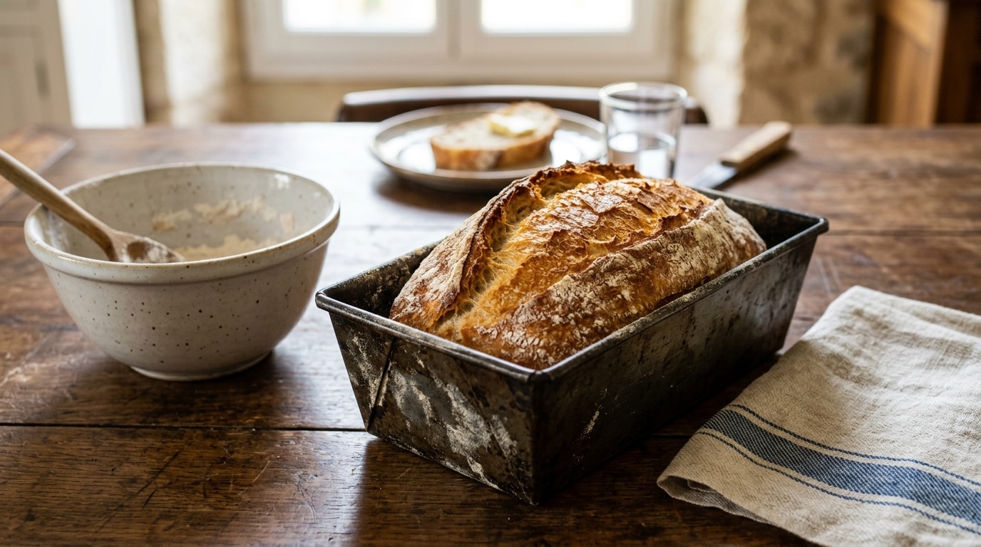 4 Ingredients Un Saladier Et Zero Petrissage Ce Pain Maison A Remplace La Baguette Que Jachetais Tous Les Jours Au Boulanger Featured