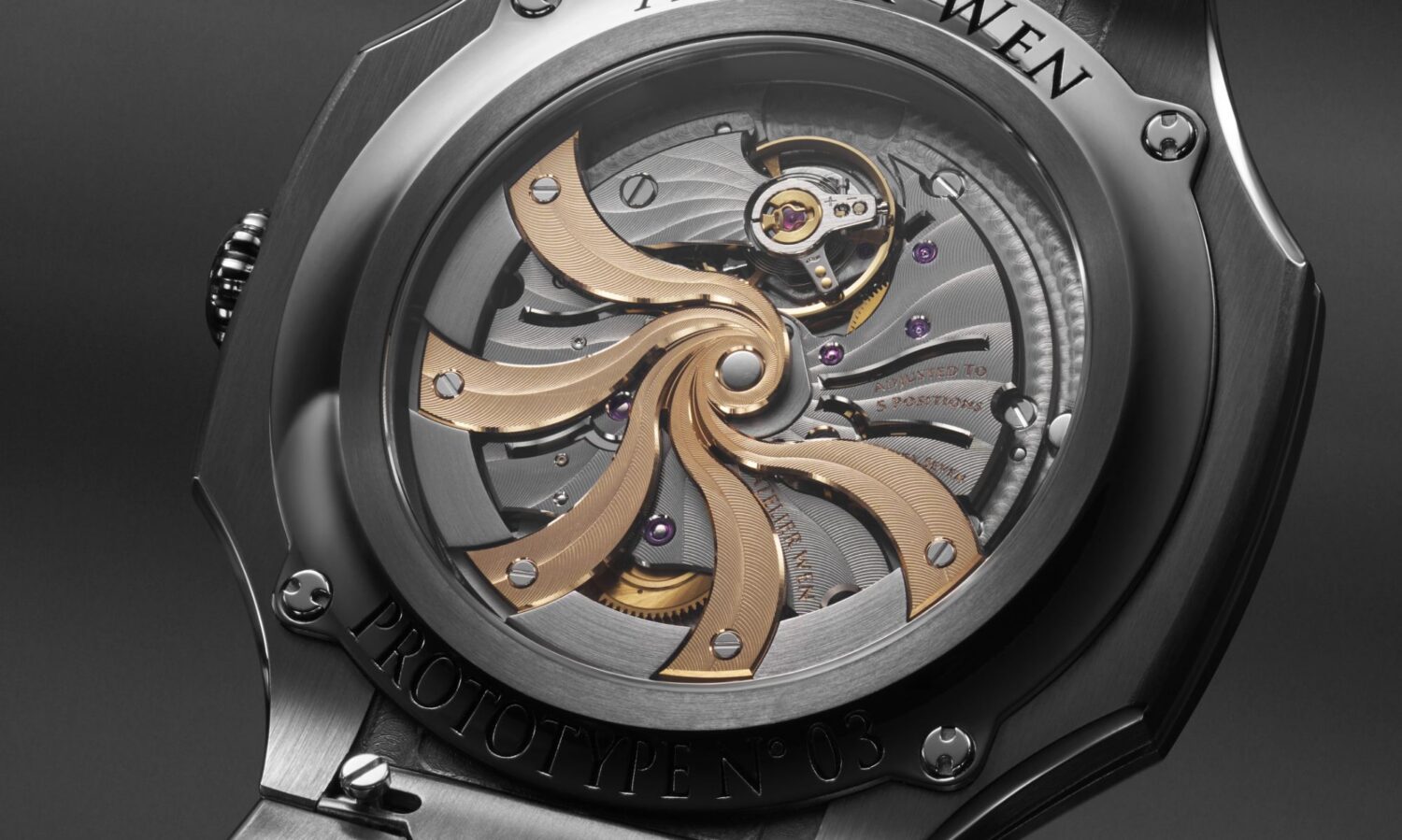 Atelier Wen X Massena Lab Inflection Shuò White Gold Movement