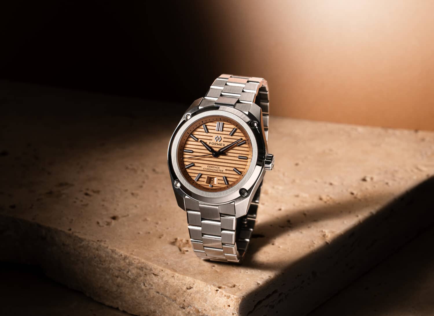 Formex Essence 39 Mm Automatic Cosc Radiant Bronze On Stainless Steel Bracelet