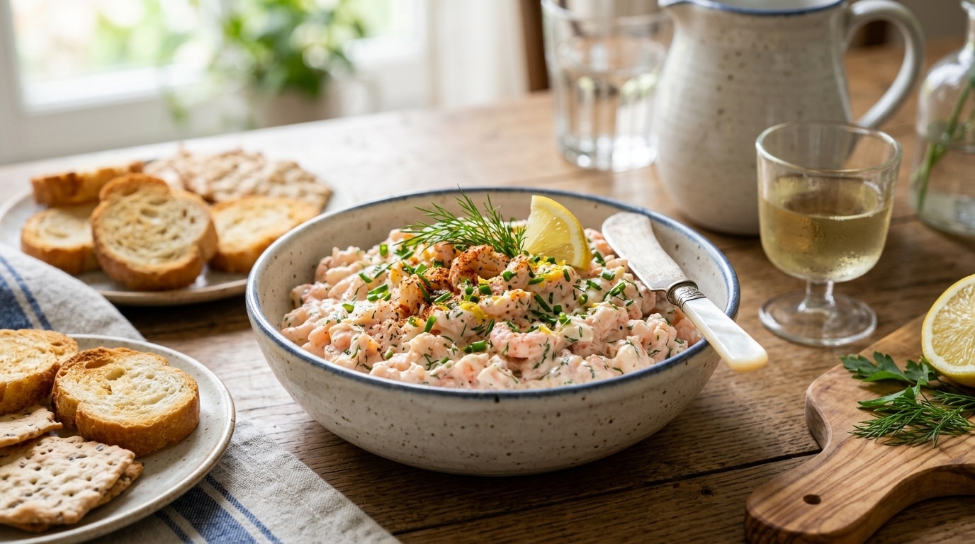 Ces Crevettes Quon Sert Dhabitude En Cocktail Donnent Une Tartinade Si Cremeuse Que Vos Invites Jureront Manger Du Traiteur Featured