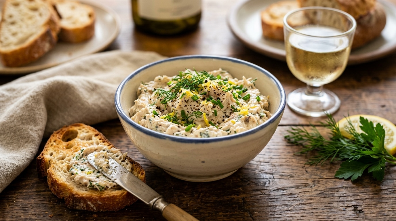 Ces Rillettes De Maquereau Au Citron Maison Rappellent Les Aperos Sans Chichi Du Bon Pain Une Table Pleine Et Le Plaisir De Manger Ensemble Featured