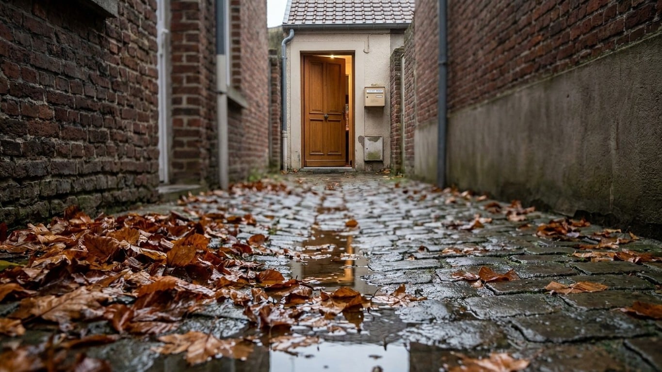Cette allée trempée où un livreur est tombé un matin d'octobre : l'assureur est allé voir ce qui avait été fait pour la sé...