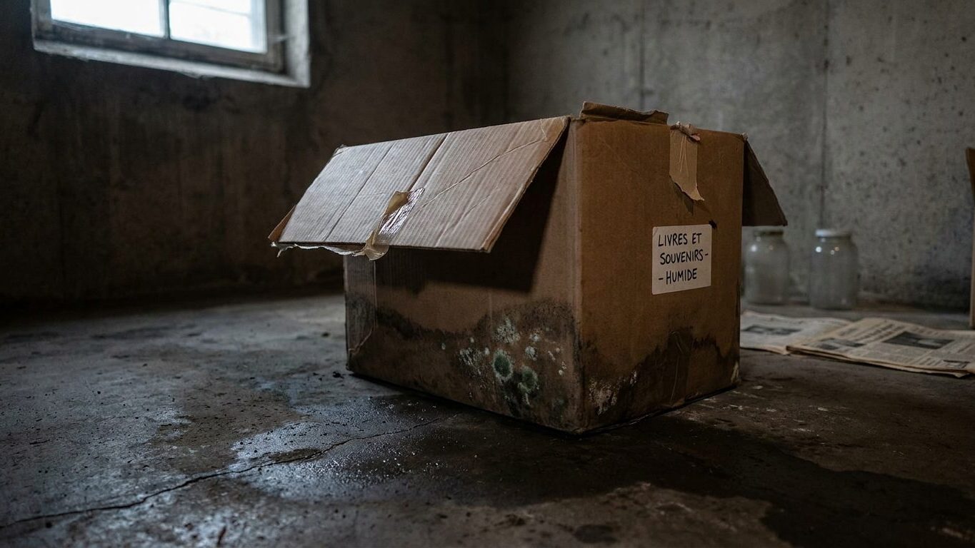 Contre le mur de la cave, posés à même le sol depuis le printemps, des cartons abritent quelque chose que personne n'a jam...