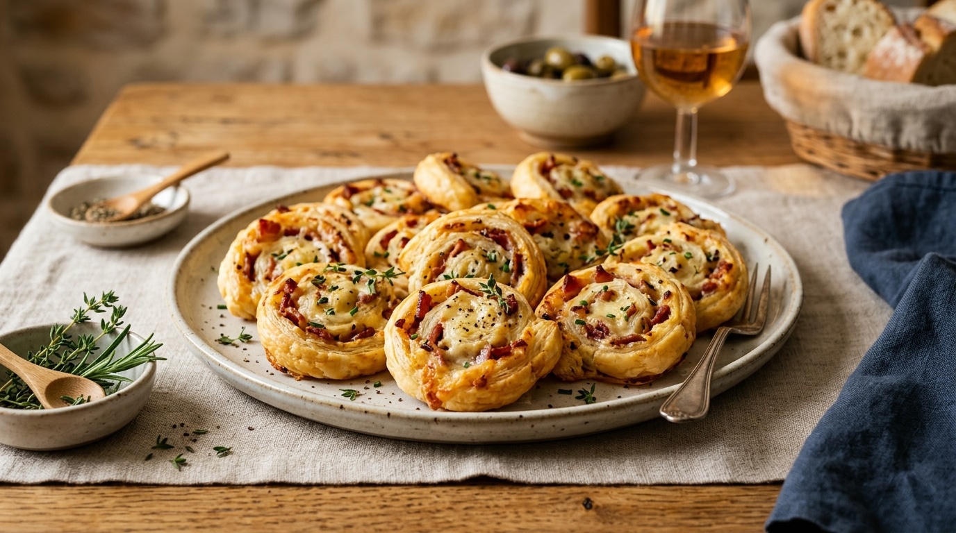 Croustillant Dehors Fondants Dedans Ces Roules Feuilletes Aux Lardons Et Au Fromage Filant Sont Devenus Les Rois De Mon Apero Featured