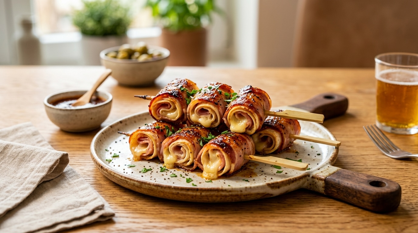 Croustillante Dehors Fondante Dedans La Brochette De Tortilla Au Jambon Et A Lemmental Qui Transforme Un Reste De Frigo En Apero Quon Redemande Featured