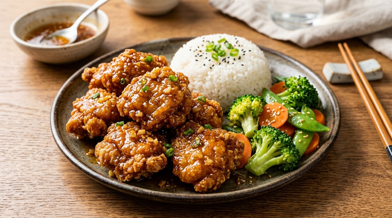 Dore Croustillant Puis Nappe De Beurre Au Miel Ce Poulet A La Japonaise Releve De Soja Et Dail Envoute Toute La Tablee Featured