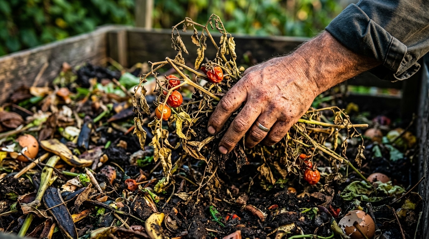 Fini Les Pieds De Tomates Au Compost Ce Qui Y Survit Ressort Dans Le Potager Lete Suivant Featured