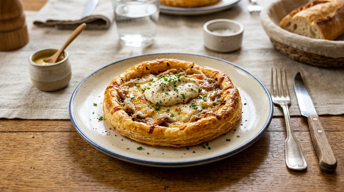 Fondante Doree Reconfortante Cette Tarte Au Fromage Et Aux Oignons Est Devenue Mon Repas Prefere De La Semaine Featured