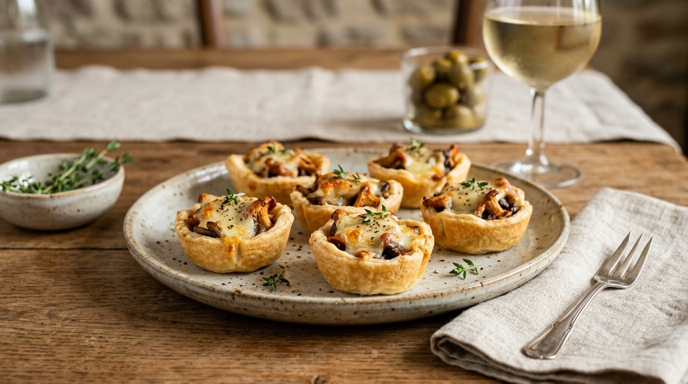Gardez La Main Legere Sur Le Thym Quelques Feuilles Suffisent Pour Parfumer Ces Mini Tartelettes Sans Cacher Le Gout Des Champignons Et Du Comte Featured