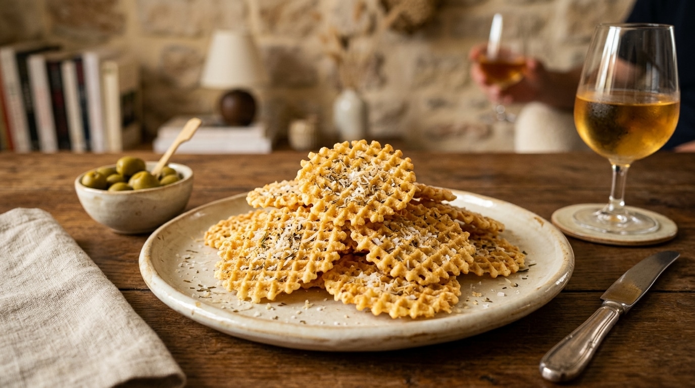 Impossibles A Reposer Une Fois Entamees Ces Gaufrettes Fines De Parmesan Dorees Sont Si Addictives Quil Faut En Prevoir Le Double Featured