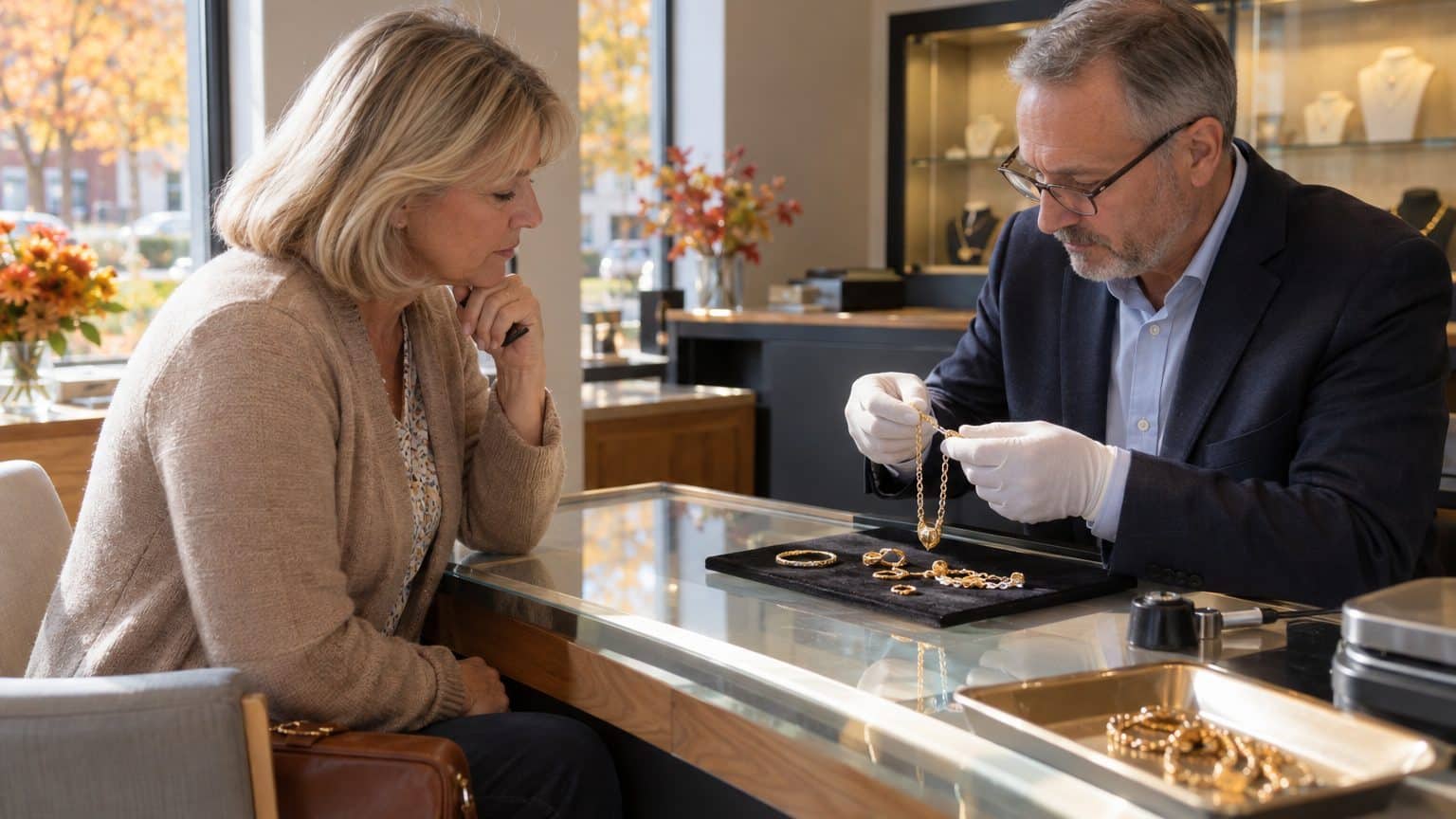 J'ai apporté les bijoux en or dépareillés de ma mère à un comptoir de rachat : au moment de payer, l'acheteur m'a expliqué...