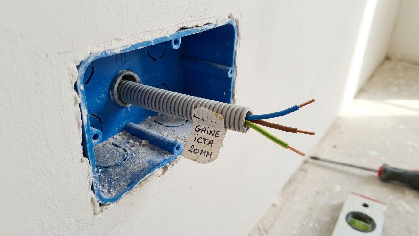 J'ai fait tirer une prise en plus dans le salon juste pour ne plus voir la rallonge : le jour où le fil a lâché dans le mu...