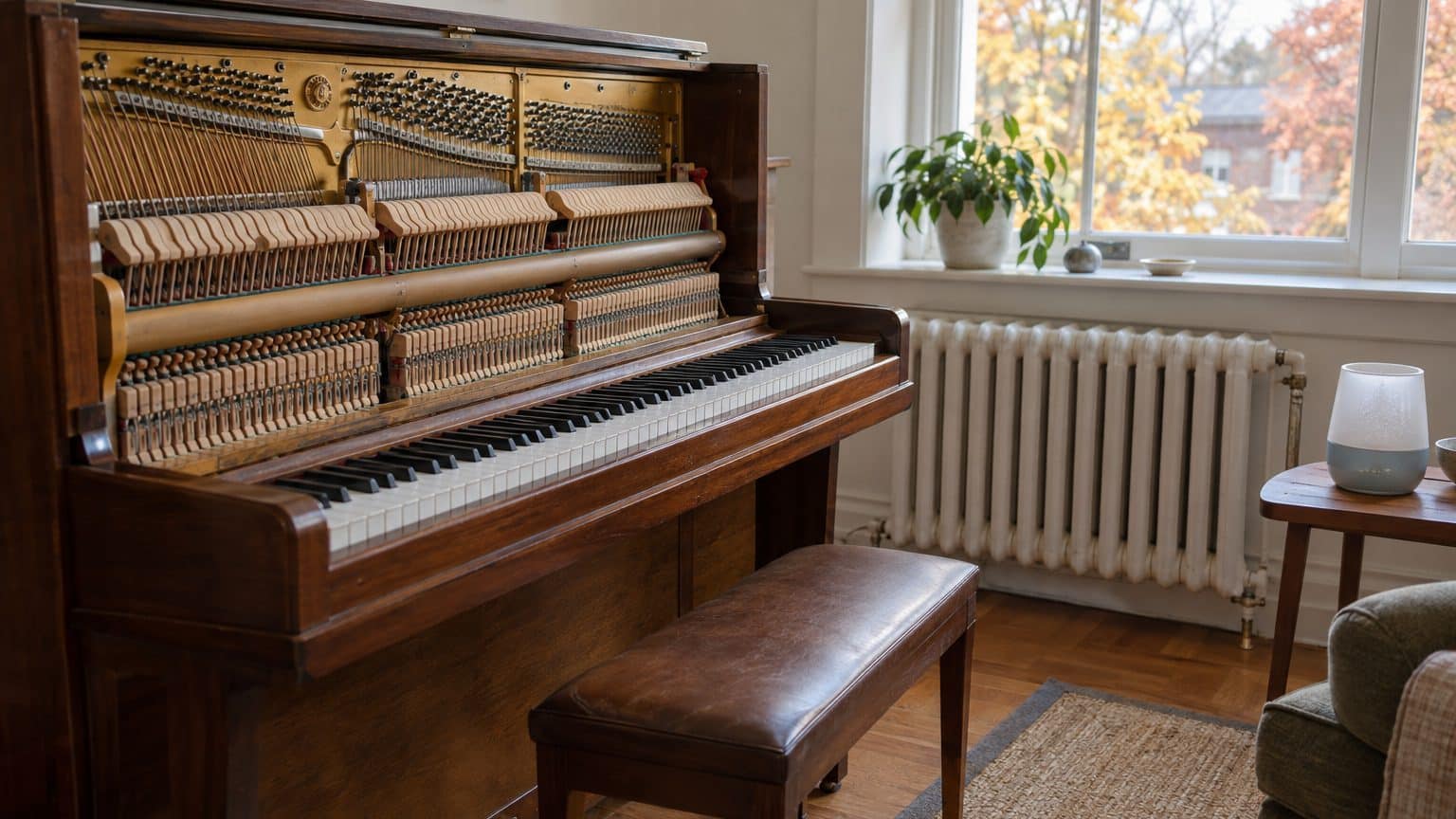 J'ai poussé le piano de ma mère contre le radiateur du salon pour gagner de la place : au premier jour de chauffage, l'acc...