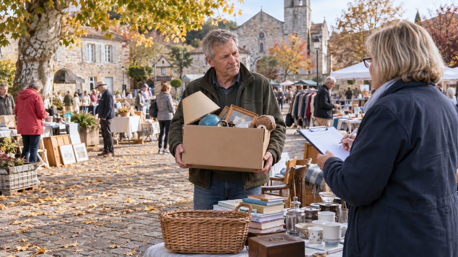 J'ai vendu les affaires de la maison au vide-grenier du village tous les dimanches de septembre : au troisième, l'organisa...