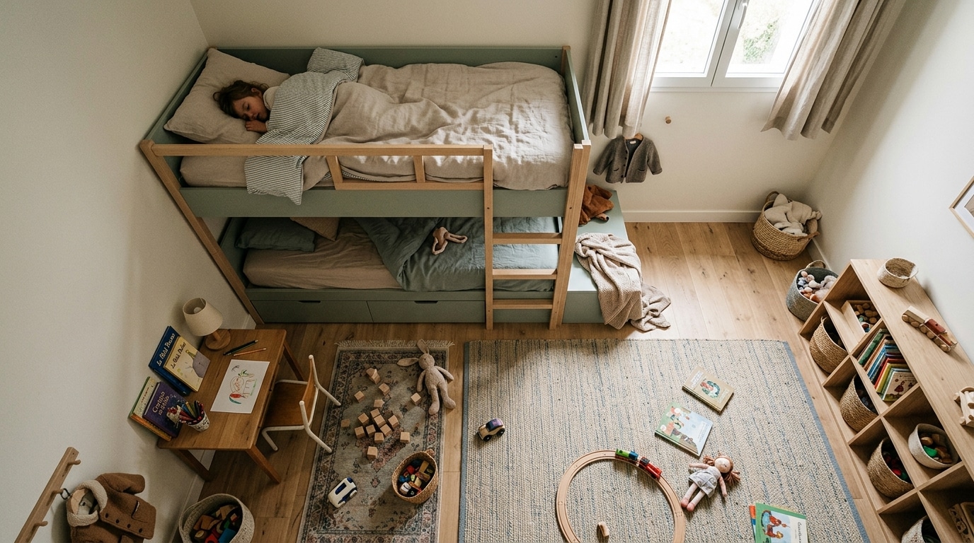 Jai Failli Abattre Une Cloison Pour Agrandir La Chambre De Mes Deux Enfants Un Seul Changement De Meuble Ma Evite Les Travaux Featured