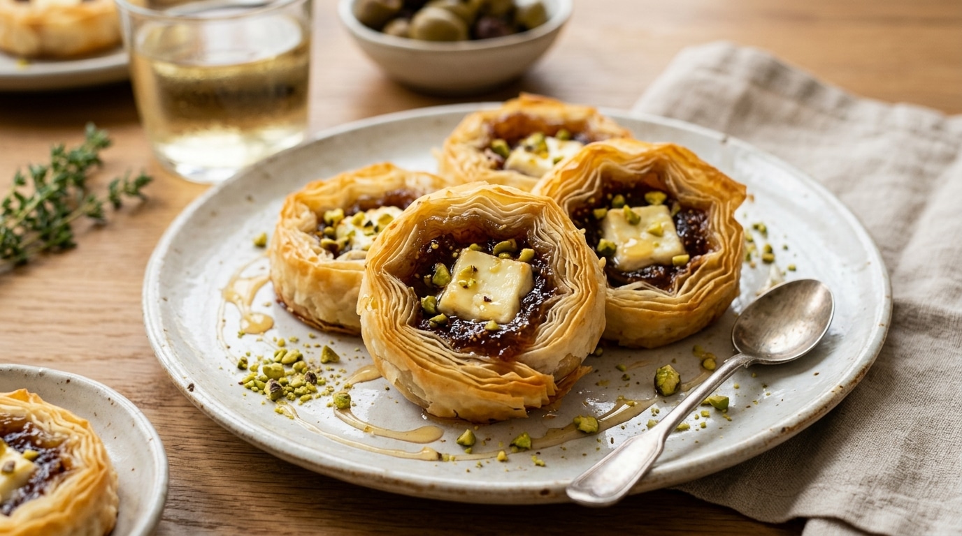 Jai Glisse Des Figues Et De La Feta Dans Des Feuilles De Filo Juste Pour Tester Mes Invites Ont Vide Le Plat Avant La Fin De Lapero Featured