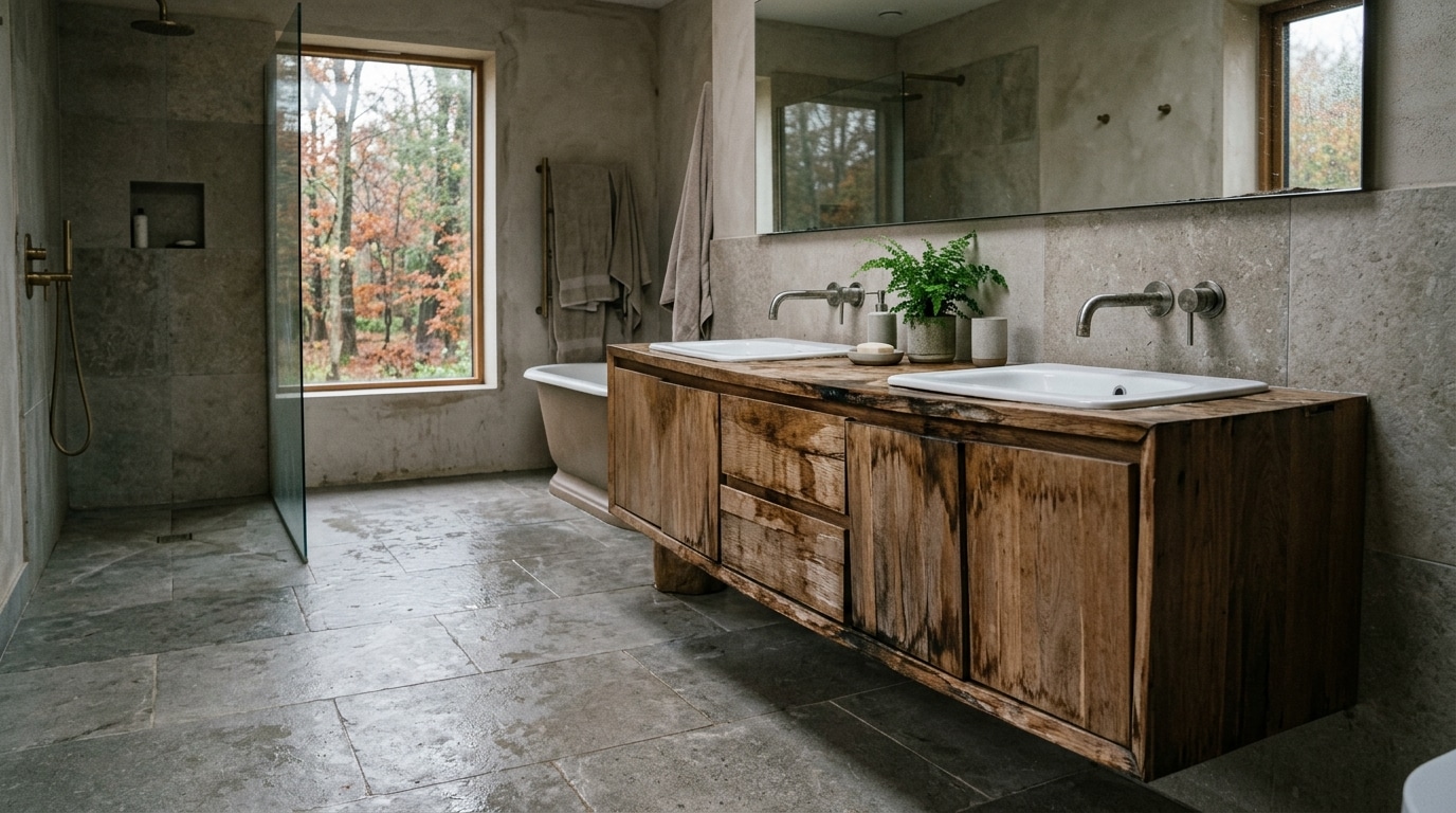 Jai Installe Un Meuble En Bois Massif Dans Ma Salle De Bains Juste Pour Le Cote Chaleureux Au Premier Automne Humide Jai Compris Ce Que Javais Oublie Avant La Pose Featured