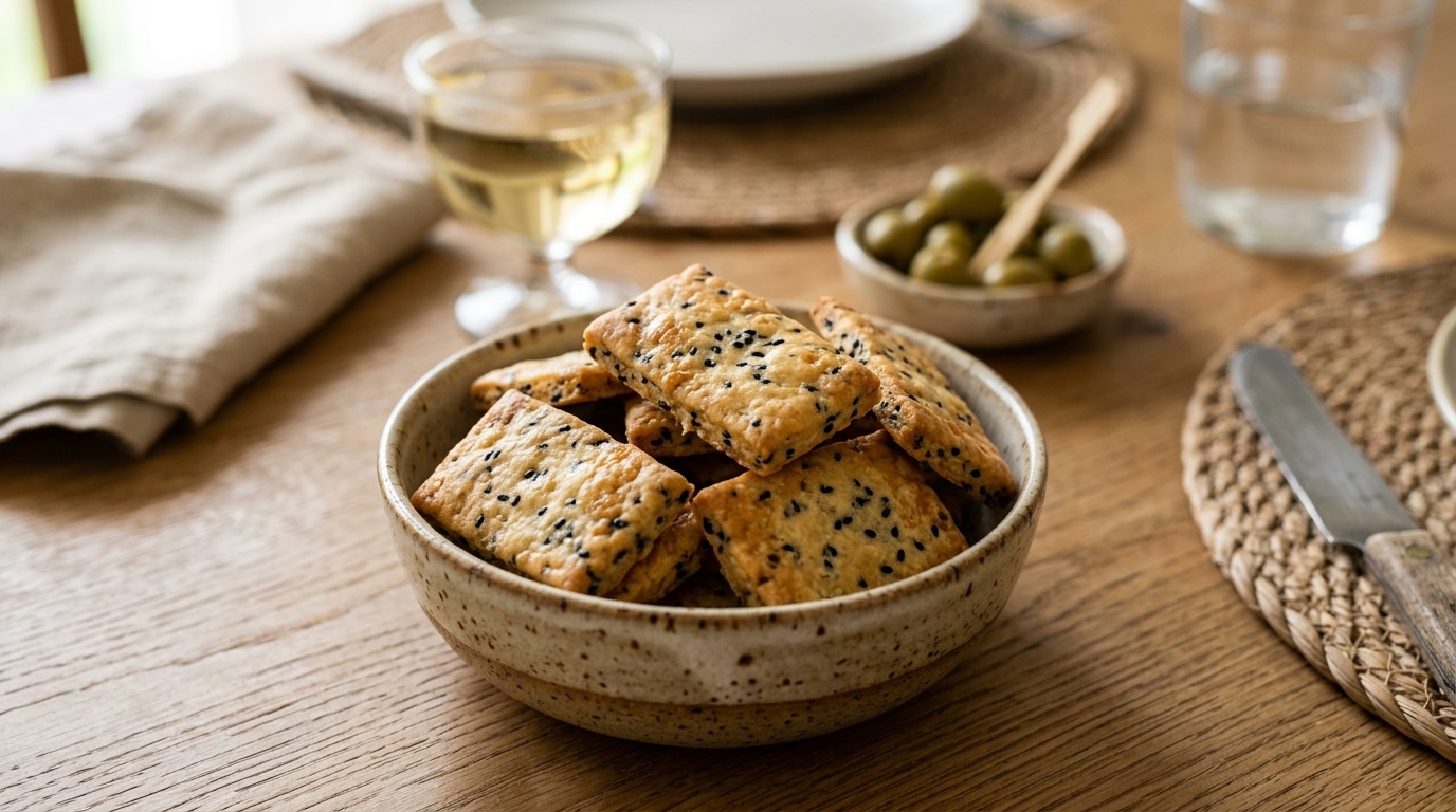 Jai Troque Les Chips Pour Ces Petits Biscuits Au Fromage Et Aux Graines Hyper Croustillants Et Succes Garanti A Lapero Featured