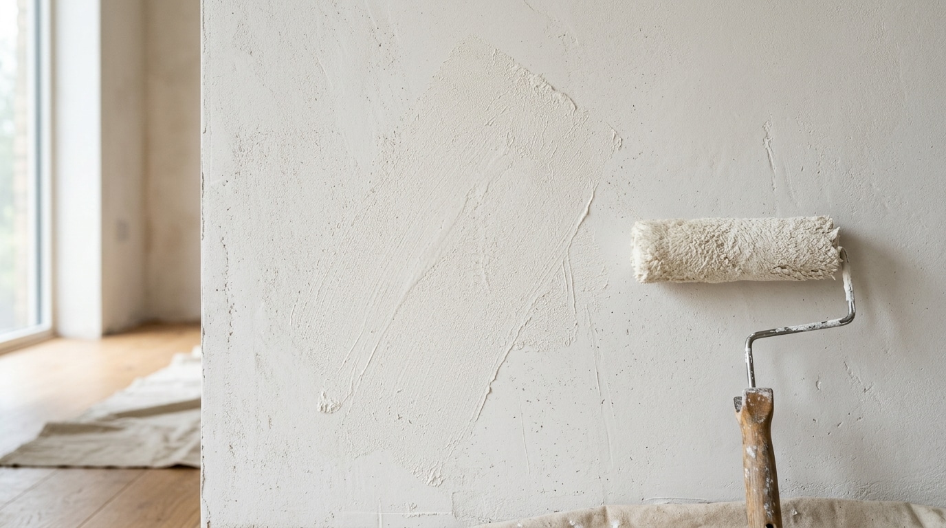 Jai Voulu Leffet Chaux Vu Sur Instagram Dans Mon Salon Au Premier Coup De Rouleau Jai Compris Que Le Mur En Dessous Decidait De Tout Featured