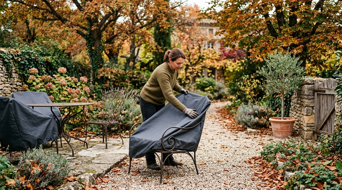 Je Bataillais Chaque Automne Avec Une Bache Trop Grande Sur Mes Fauteuils Ce Modele Gifi A 699 E Se Met Seul Et Sans Se Baisser Featured