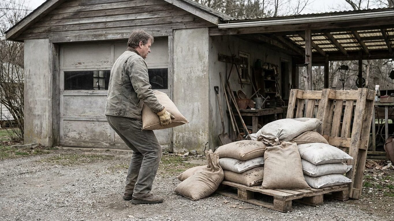 Je montais mes sacs de granulés un par un serrés contre moi : c’est la façon de les tenir qui m’a coûté mon dos