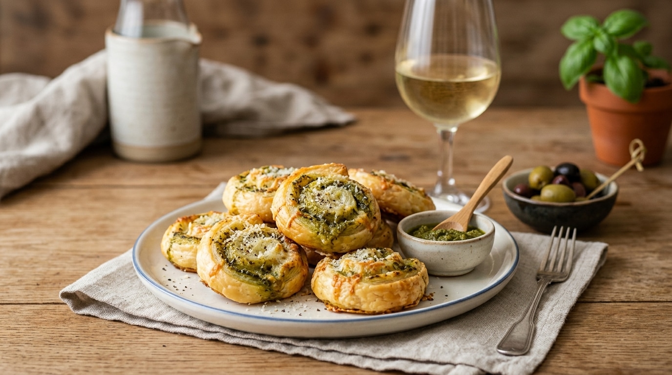 Je Nachete Plus De Feuilletes Tout Faits En Magasin Ces Roules Au Pesto Et Parmesan Sont Aussi Faciles A Faire Que Delicieux Featured