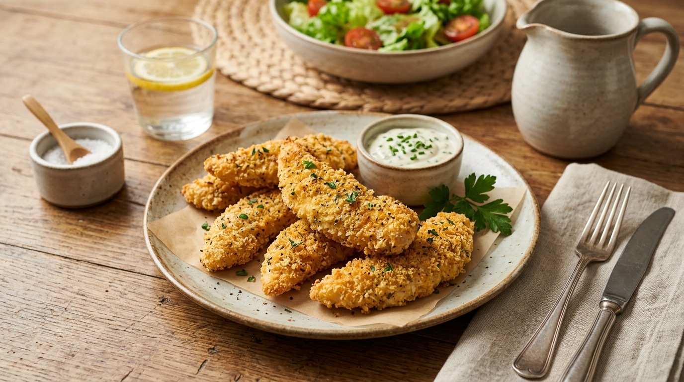 Je Ne Fais Plus Jamais Mes Filets De Poulet Autrement Ces Tenders Dores Au Four Ont Le Gout Du Fast Food Sans La Friture Featured