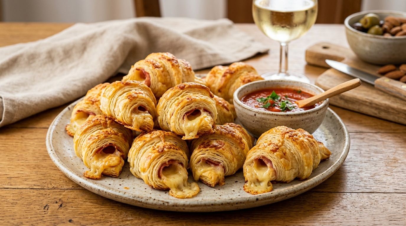Je Ne Savais Pas Quon Pouvait Faire Ca Avec Une Simple Pate Feuilletee Ces Petits Croissants Au Jambon Cru Et Au Fromage De Montagne Epatent A Lapero Featured