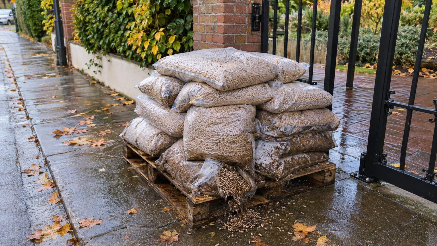 « Je pensais qu'en mon absence, le livreur n'y était pour rien » : pourquoi les sacs de granulés trempés au pied du portai...
