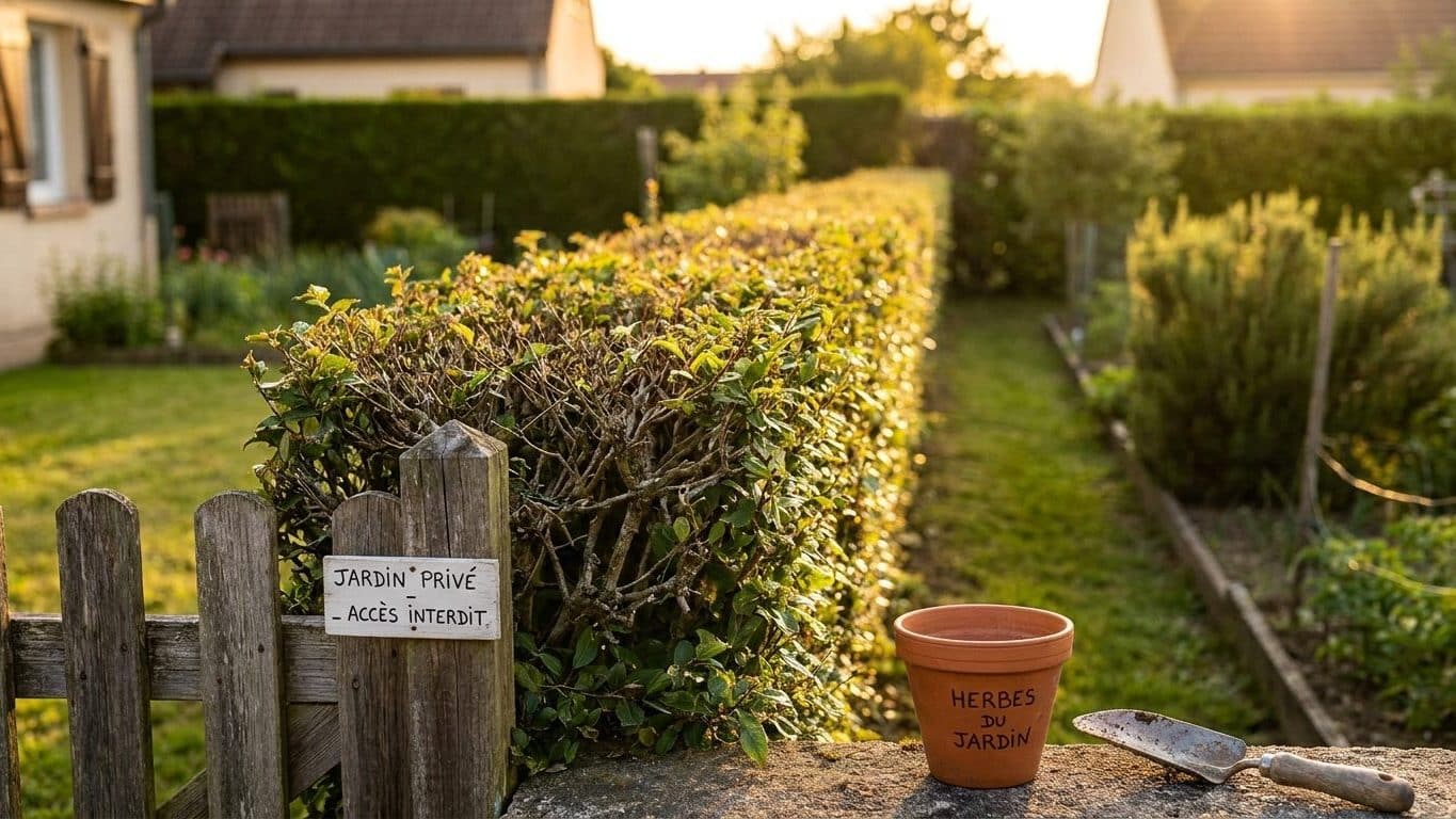 Je pensais que la haie entre nos deux jardins nous appartenait à tous les deux : chez le notaire, on m'a montré ce que dis...