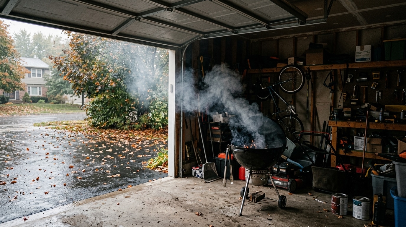 Je Pensais Que La Porte Ouverte Suffisait Pourquoi Allumer Le Barbecue Dans Le Garage Un Jour De Pluie Est Une Fausse Bonne Idee Featured