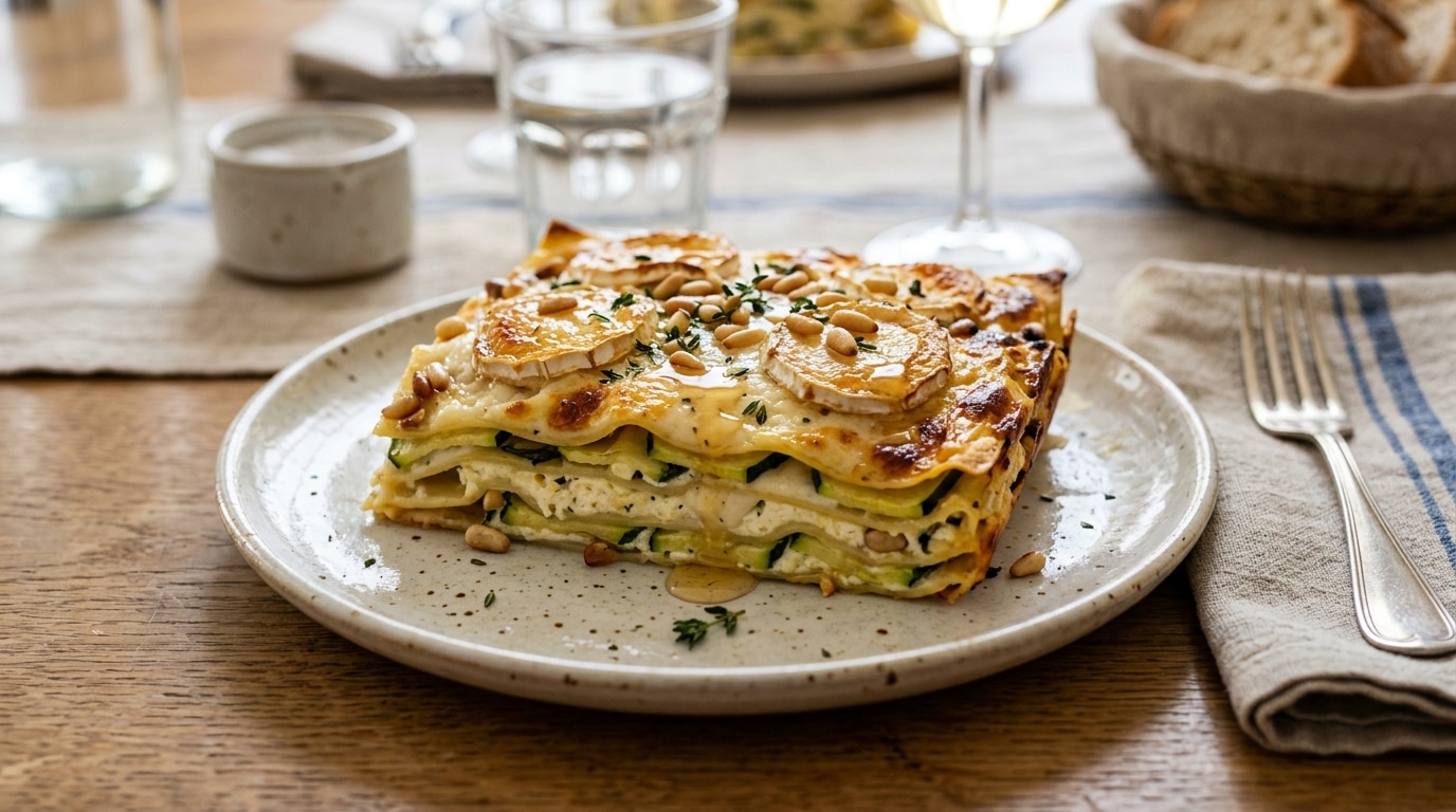 Je Remplace Une Couche De Pates Sur Deux Par Des Courgettes Mes Lasagnes Au Chevre Et Au Miel Passent Mieux Le Soir Sans Rien Perdre Du Gratine Featured