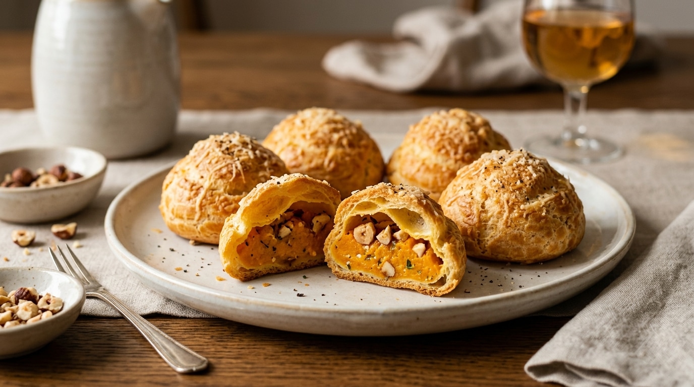 La Douceur Du Potimarron Rencontre Le Croquant Des Noisettes Dans Ces Gougeres Maison Qui Changent Tout A Lapero Featured