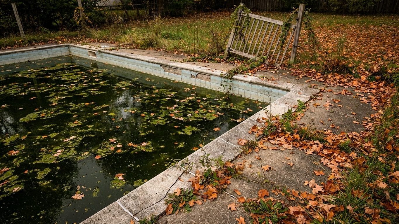 Le bassin du fond du jardin ne sert plus depuis trois étés : le dimanche où les petits-enfants sont venus, il manquait tou...